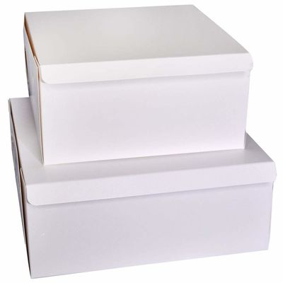 De witte Doos of Kleurendruk Eco Vriendschappelijke 10“ X 10“ X 5“ Duidelijke van het Cakekarton