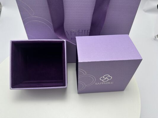 Goede prijs Papieren juwelendoos met gecoat kunstpapier grijs karton en zachte fluwelen voering met ladeontwerp voor juwelendoos en geschenken online