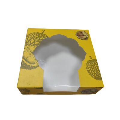 Goede prijs Pakket op maat Papierdoos gemaakt van wit papier bedekt met een matte laminaatlaag en optioneel met gouden stempel voor voedselverpakkingen online