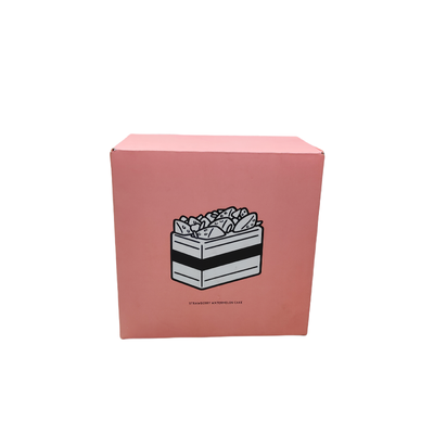 Goede prijs Aangepaste verpakking van papier met dik wit karton, matte laminering, nette snede, stofdicht, oliebestendig, geschikt voor verpakking van verjaardagstaarten online
