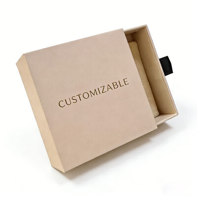 Goede prijs Custom Jewelry Paper Box met grijs bord gemonteerd speciaal papier warm stempelen en embossing ideaal voor het verpakken van ringen ketting en cadeautjes online