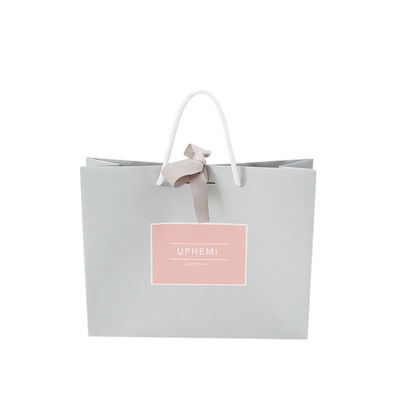 Goede prijs De Eco Gerecycleerde het Document van Giftzakken 200gsm Witte Kraftpapier Zakken van Huwelijksdrawstring online