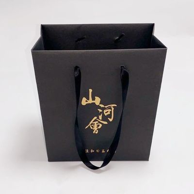 Goede prijs Koffie/Gift het Document van Kraftpapier Zakkenkruidenierswinkel die met het Gouden Embleem van de Foliezegel winkelen online