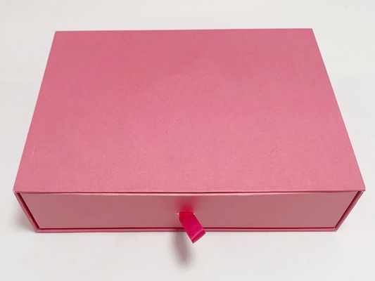 Goede prijs Aangepast Met de hand gemaakt Document Giftvakje Hard Kartonvakje met Laden Roze Kleur online
