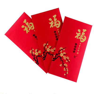 Goede prijs 150gsm de Envelop Rode Kaart van nieuwjaarang Bao het Rode Hete Stempelen voor Chinees online