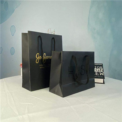 Goede prijs Zwart Logo Custom Printed Paper Bags voor het Winkelen online